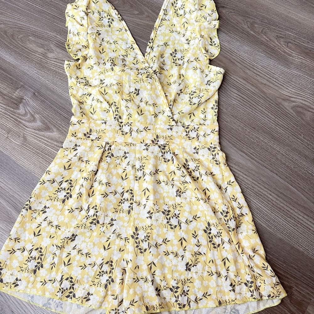 Floral Yellow Romper